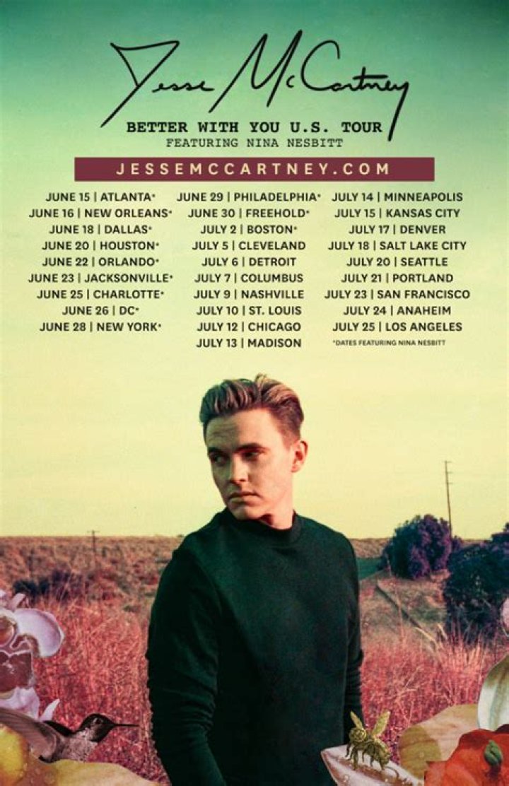 Jesse McCartney announces Better With You tour dates