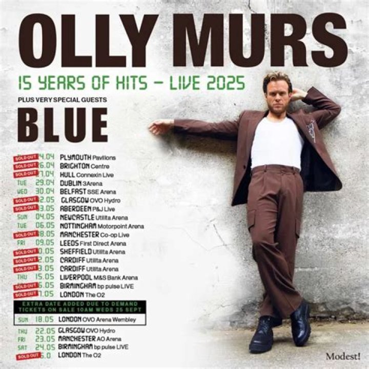 Olly Murs announces new album and UK tour dates for 2017!