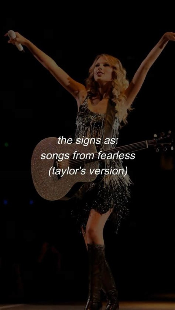 The signs as Taylor Swift songs