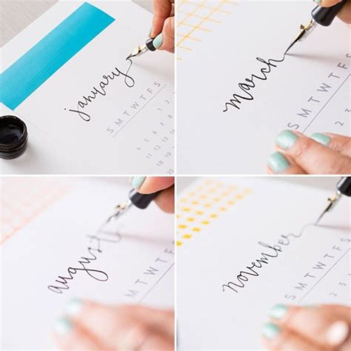 This DIY calligraphy calendar will rock your whole year